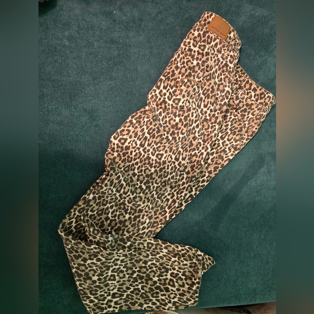 American Eagle Outfitters Leopard Print Jeans